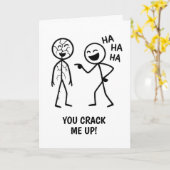 Funny Stickman Birthday Karte (Gelbe Blume)