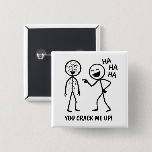Funny Stickman Button (Vorne & Hinten)