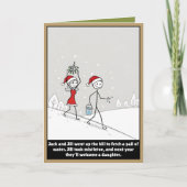 Funny stickman Christmas Karte (Vorderseite)