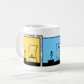 Funny Stickman House of Mirrors Tasse (Vorderseite Links)