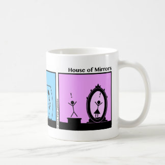 Funny Stickman House of Mirrors Tasse