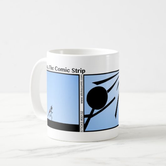 Funny Stickman Javelin Tasse (Vorderseite Links)