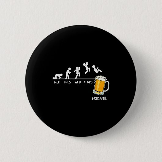 Funny Stickman Jumping Beer Days Of Week Friday Dr Button (Vorderseite)