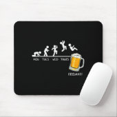 Funny Stickman Jumping Beer Days Of Week Friday Dr Mousepad (Mit Mouse)