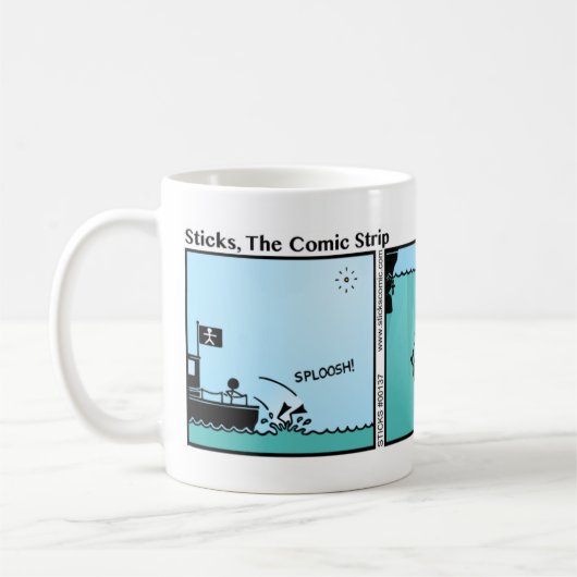 Funny Stickman Mermaid Tasse (Links)
