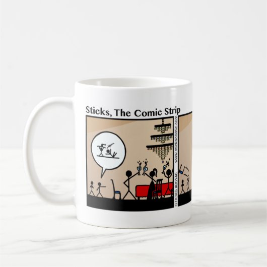 Funny Stickman Pullstuhl Tasse (Links)