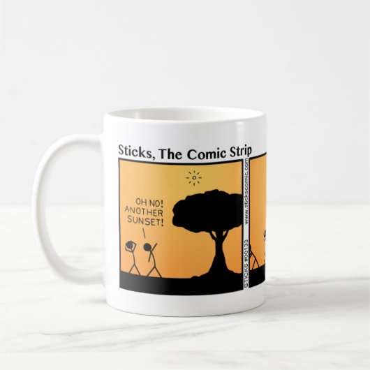 Funny Stickman Sunset Tasse (Links)