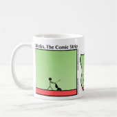 Funny Stickman Vacuum Cleaner Tasse (Links)