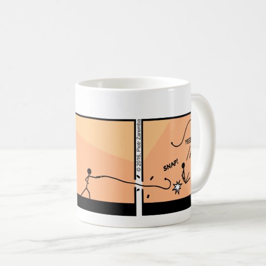 Funny Stickman Whip Tasse (VorderseiteRechts)