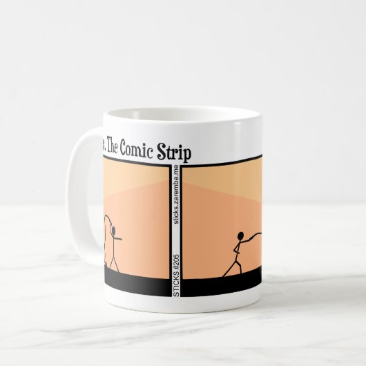 Funny Stickman Whip Tasse (Vorderseite Links)