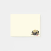 Funny Sticky Notes mit Mops Dog Post-it Klebezettel (Vorderseite)