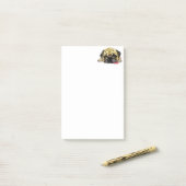 Funny Sticky Notes mit Mops Dog Post-it Klebezettel (Auf Schreibtisch)