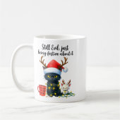Funny Still Evil Just Being Festive About It Cat C Kaffeetasse (Links)