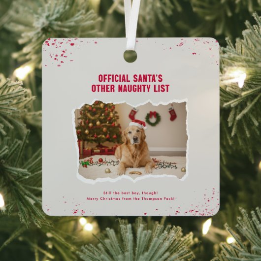 Funny Still The Best Boy Dog Photo Christmas Ornament Aus Metall (InSitu)
