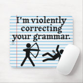 Funny "Stille Korrektur eures Grammatikrauts" Spoo Mousepad (Mit Mouse)
