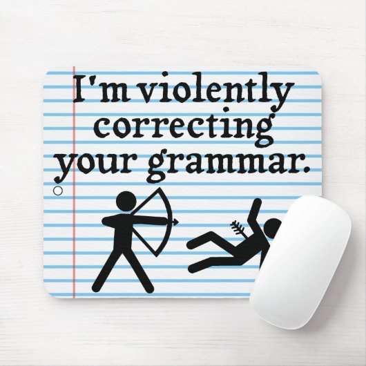 Funny "Stille Korrektur eures Grammatikrauts" Spoo Mousepad (Mit Mouse)