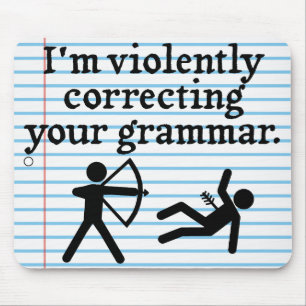 Funny "Stille Korrektur eures Grammatikrauts" Spoo Mousepad