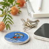 Funny Stingray drummer Cartoon Schlüsselanhänger (Seite)