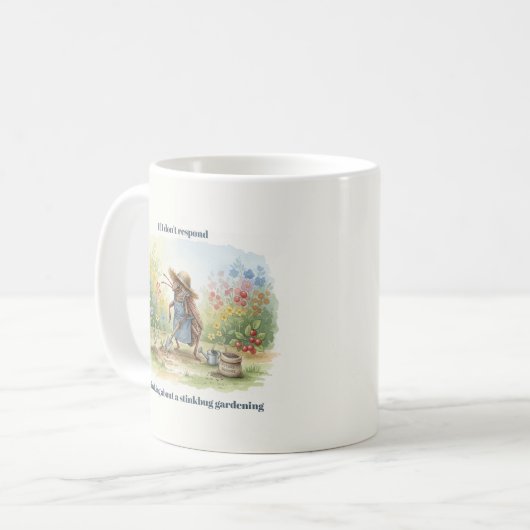 Funny Stinkbug Gardening Quirky Gift for Nature Kaffeetasse (Vorderseite Links)