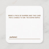 Funny Stinky Kacke Windeln Raffle Einladung Einsät (Rückseite)