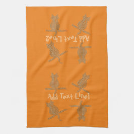 Funny Stitched Cats Personalisiert Handtuch