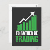 Funny Stock Market Trader Day Investor Postkarte (Vorne/Hinten)