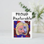 Funny Stolz beklagenswerter politischer Cartoon Postkarte (Stehend Vorderseite)