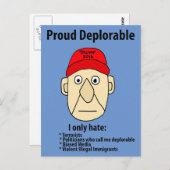 Funny Stolz beklagenswerter politischer Cartoon Postkarte (Vorne/Hinten)