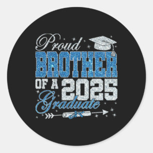 Funny Stolz Bruder von einem Graduate Family Grad Runder Aufkleber