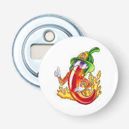 Funny Stolz Feuerwehrmann Chili on Fire gibt Thumb Flaschenöffner