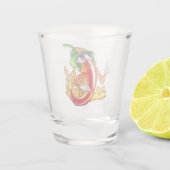 Funny Stolz Feuerwehrmann Chili on Fire gibt Thumb Schnapsglas (Rückseite)