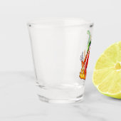 Funny Stolz Feuerwehrmann Chili on Fire gibt Thumb Schnapsglas (Links)