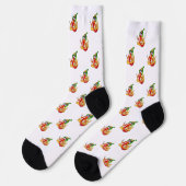 Funny Stolz Feuerwehrmann Chili on Fire gibt Thumb Socken (Linkes Detail)