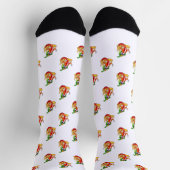 Funny Stolz Feuerwehrmann Chili on Fire gibt Thumb Socken (Oben)
