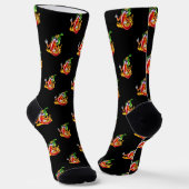 Funny Stolz Feuerwehrmann Chili on Fire gibt Thumb Socken (Gewinkelt)