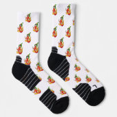 Funny Stolz Feuerwehrmann Chili on Fire gibt Thumb Socken (Rechts)