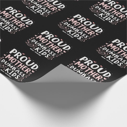 Funny stolz Mutter von ein paar klugen Kindern Geschenkpapier (Ecke)