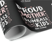 Funny stolz Mutter von ein paar klugen Kindern Geschenkpapier (Rolleneckpunkt)