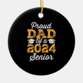 Funny Stolz Vater eines Abschluss-Geschenks 2024 Keramik Ornament (Vorne)