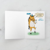 Funny Stomping Horse Birthday Card Karte (Innenseite)