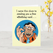 Funny Stone Age Geburtstagskarte Karte (Gelbe Blume)