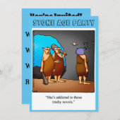 Funny Stone Age Party Einladungen (Vorne/Hinten)