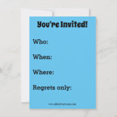 Funny Stone Age Party Einladungen (Rückseite)