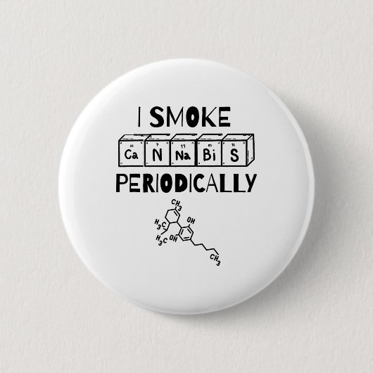 Funny Stoner Day Periodic Table Science Thc  Button (Vorderseite)