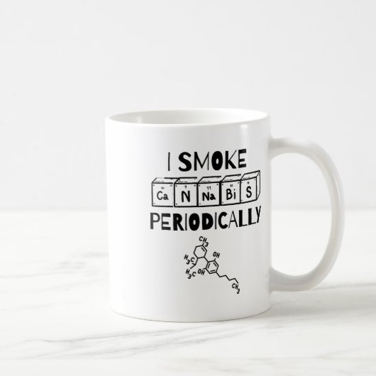 Funny Stoner Day Periodic Table Science Thc  Kaffeetasse (Rechts)