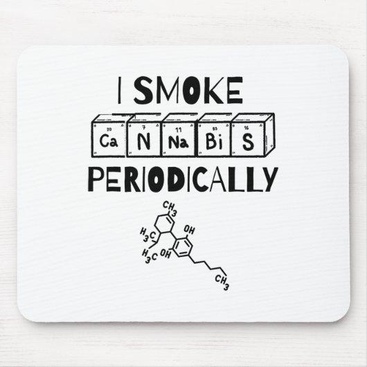 Funny Stoner Day Periodic Table Science Thc  Mousepad (Vorne)