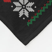 Funny Stop Staring At My Ornament Ugly Christmas Fleecedecke (Ecke)