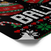 Funny Stop Staring At My Ornament Ugly Christmas Poster (Ecke)