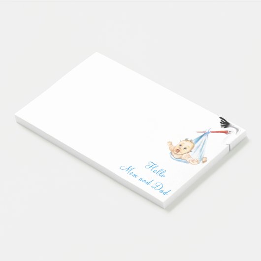 Funny Stork Baby Post-it® Notes Post-it Klebezettel (angewinkelt)