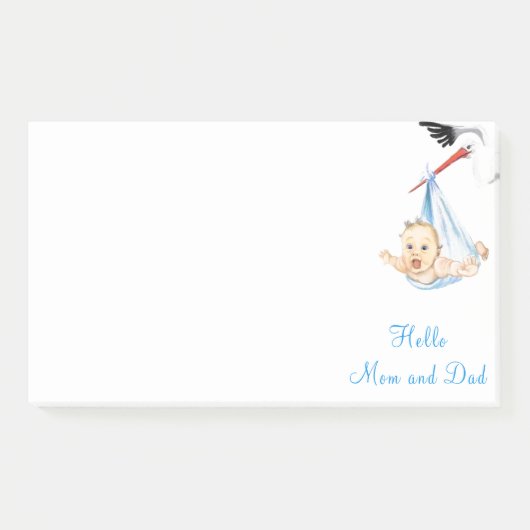 Funny Stork Baby Post-it® Notes Post-it Klebezettel (Vorderseite)